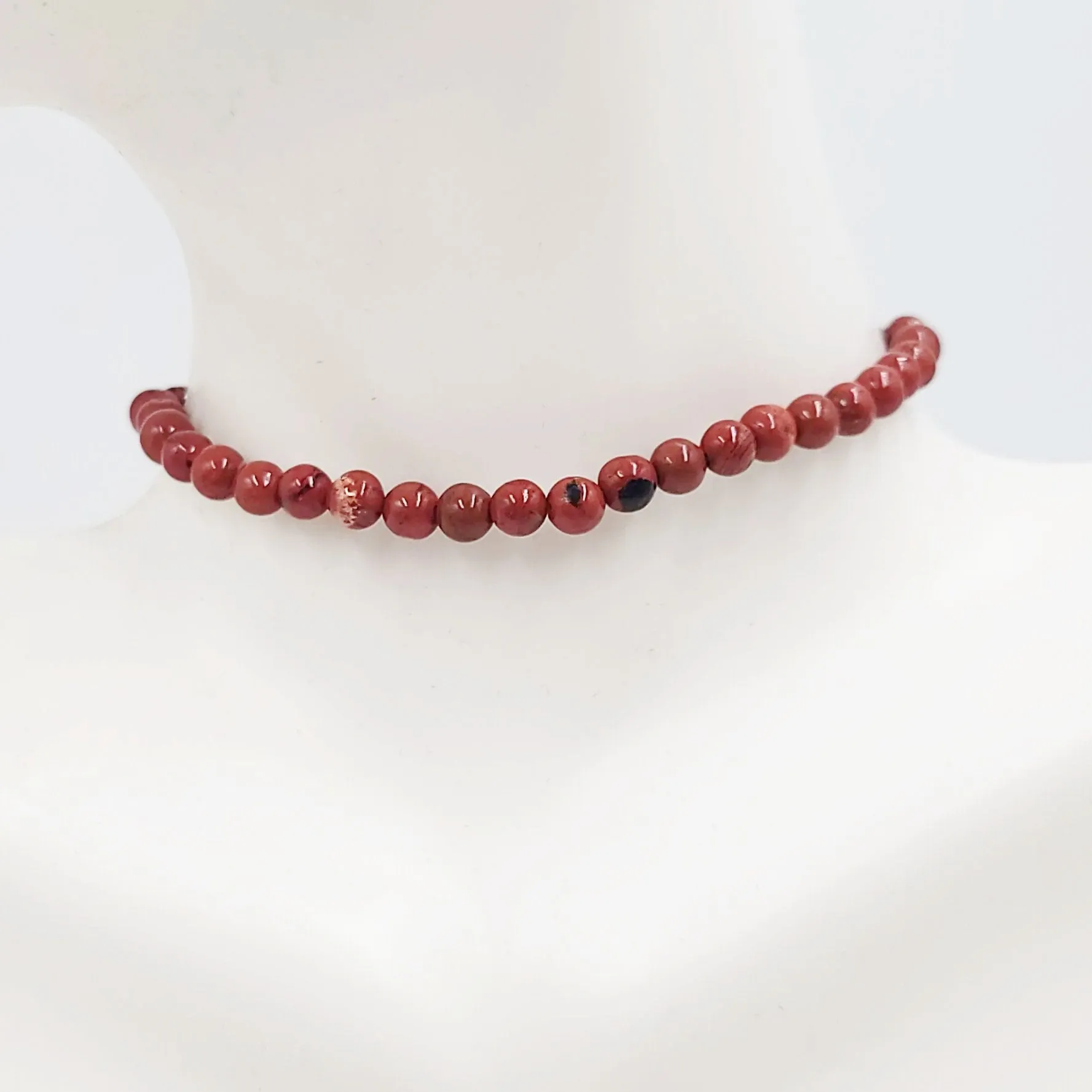 Red Jasper Bead Bracelet 4mm