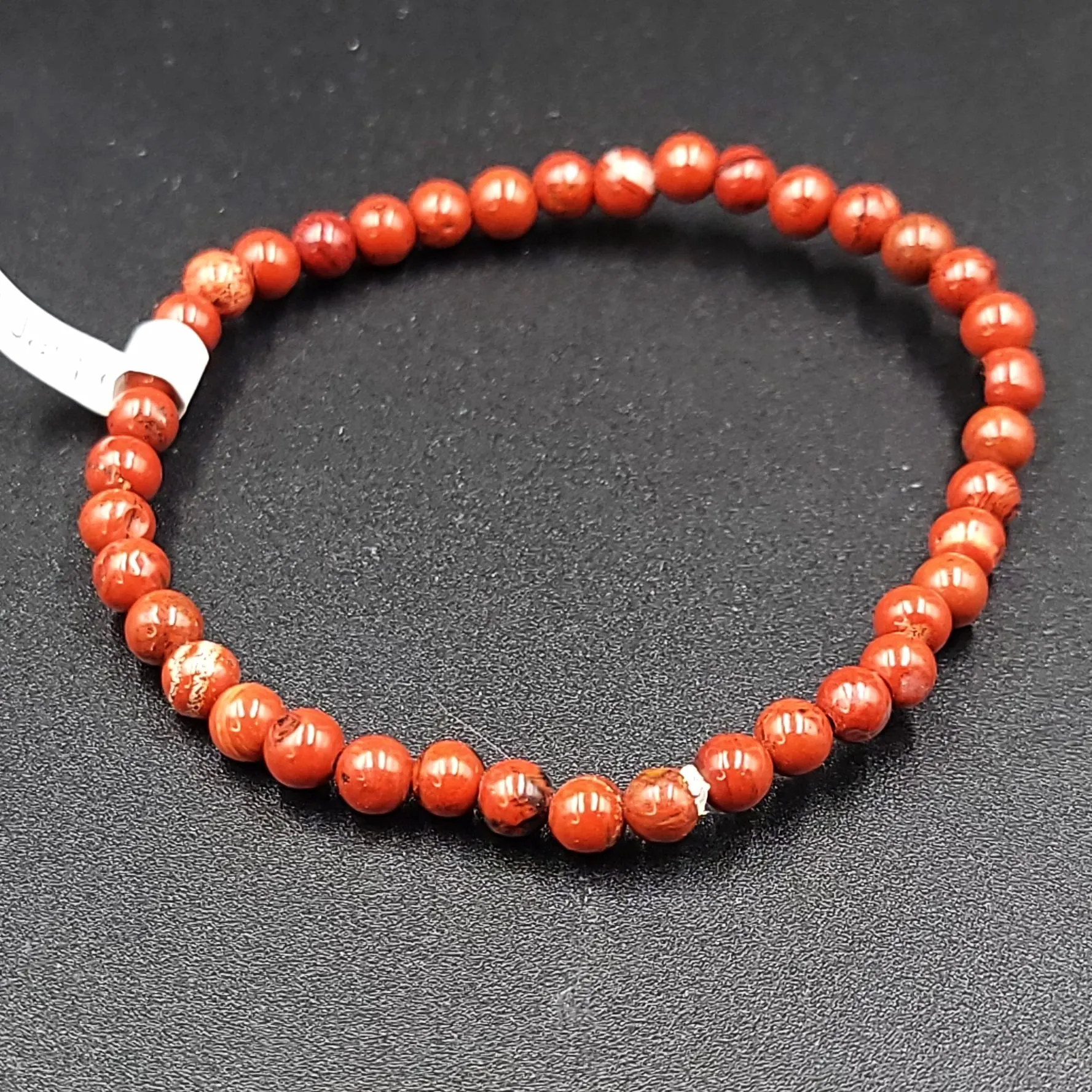 Red Jasper Bead Bracelet 4mm