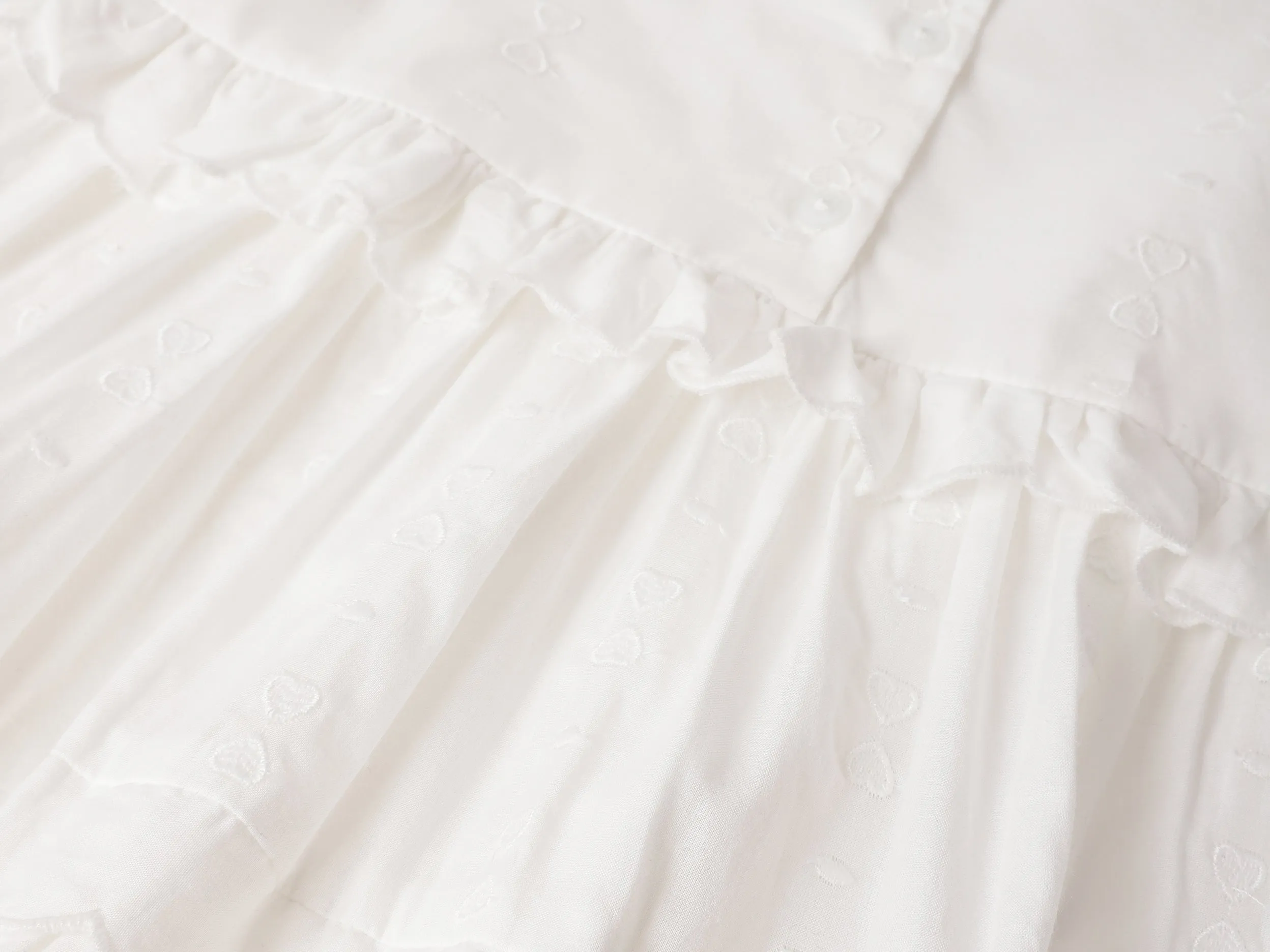 Regular Fit Ruffle Neck Embroidered Dress