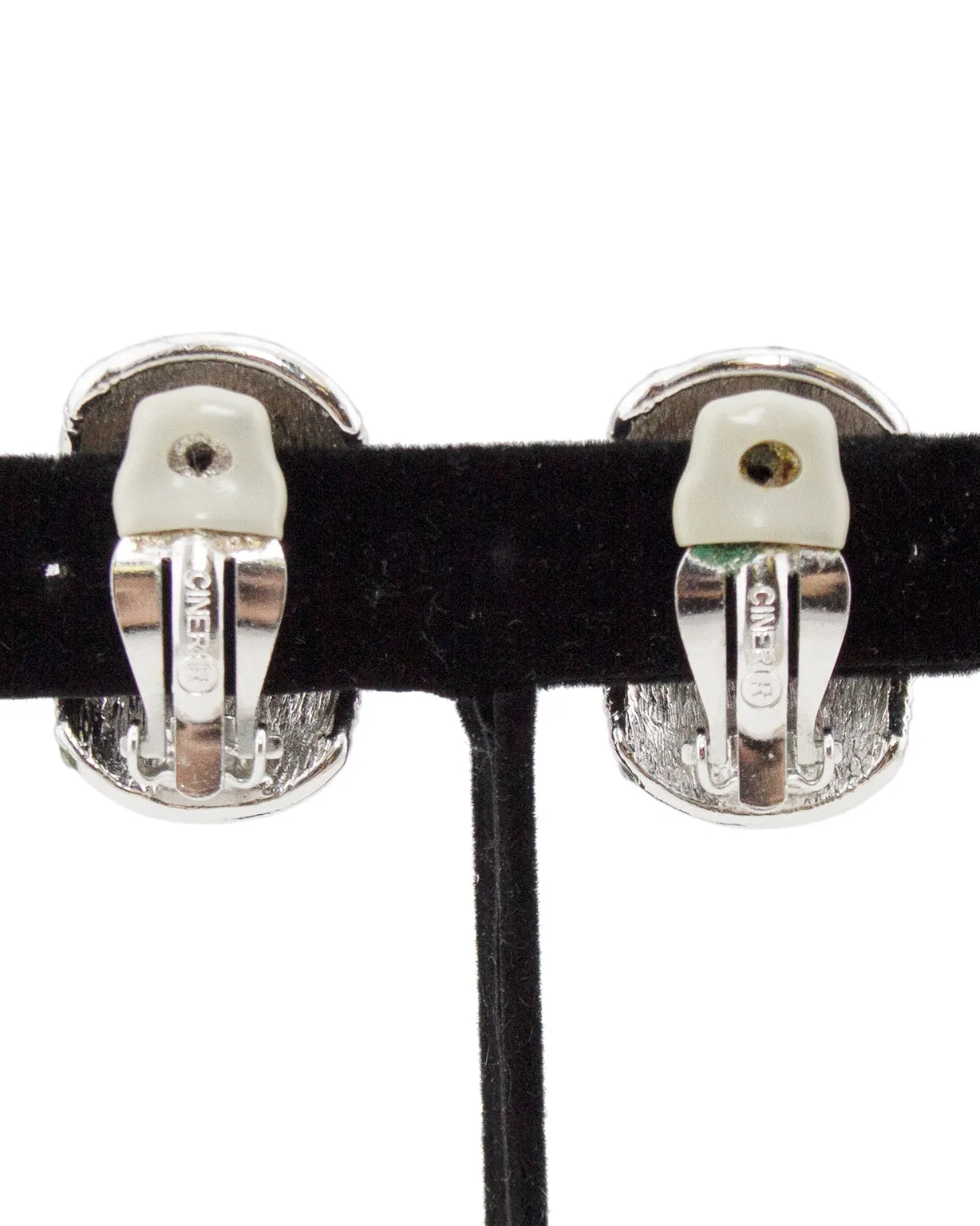 Rhinestone Pavée Clip On Earrings