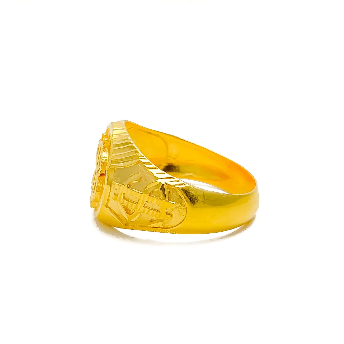 Ritzy Charming Men's 22k Gold Ring