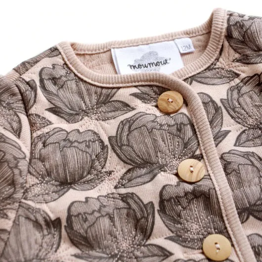 Roma Quilted Jacket, Peonies
