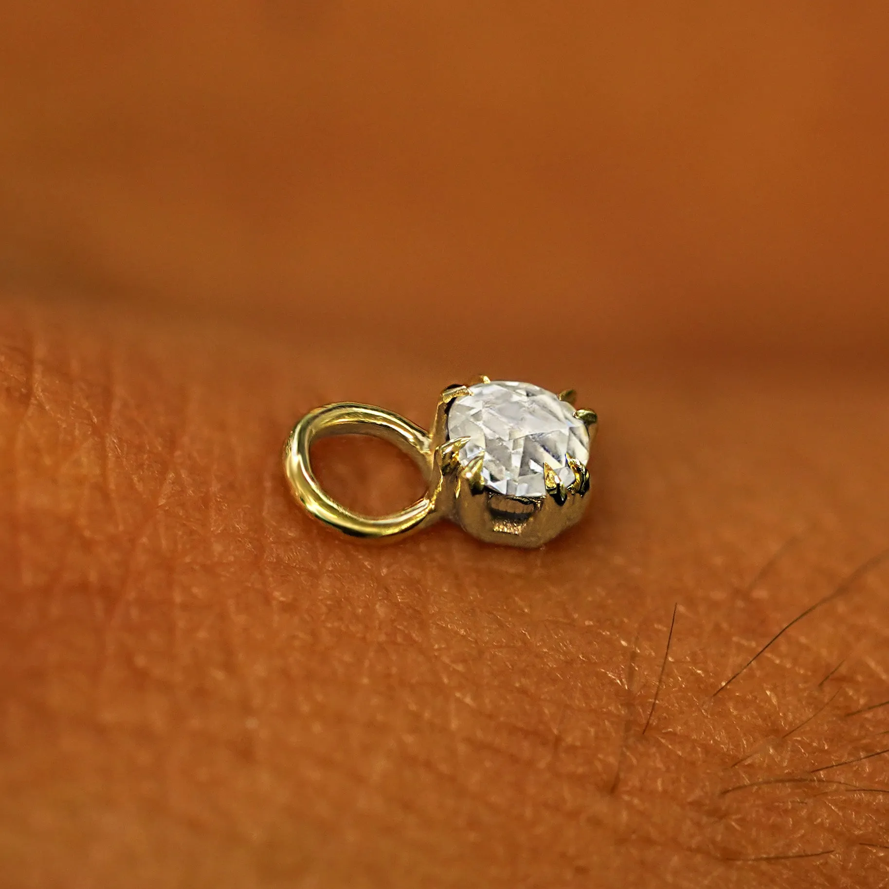 Rose Cut Diamond Charm