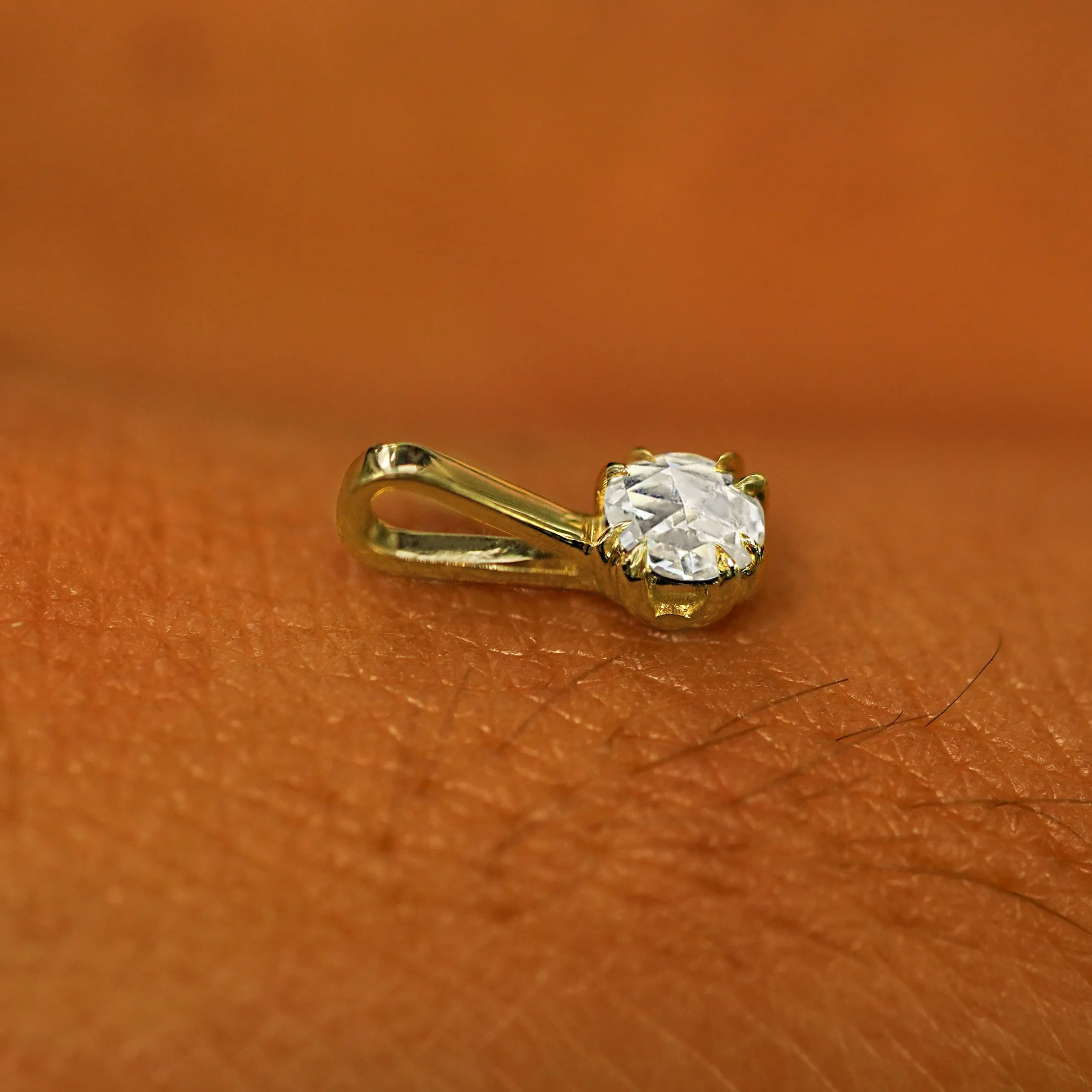 Rose Cut Diamond Charm