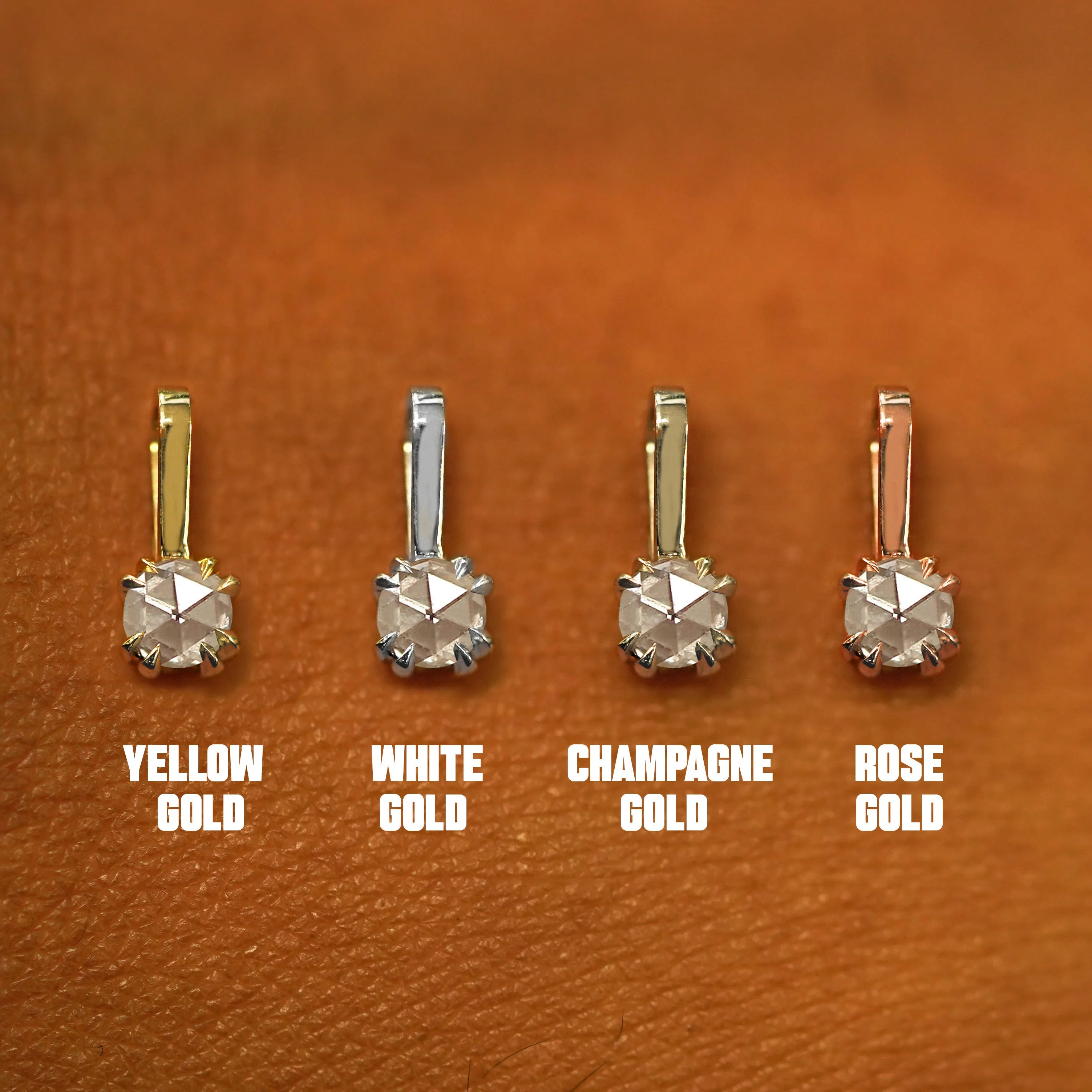 Rose Cut Diamond Charm