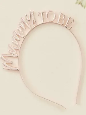 Rose Gold Metal Mummy To Be Baby Shower Headband