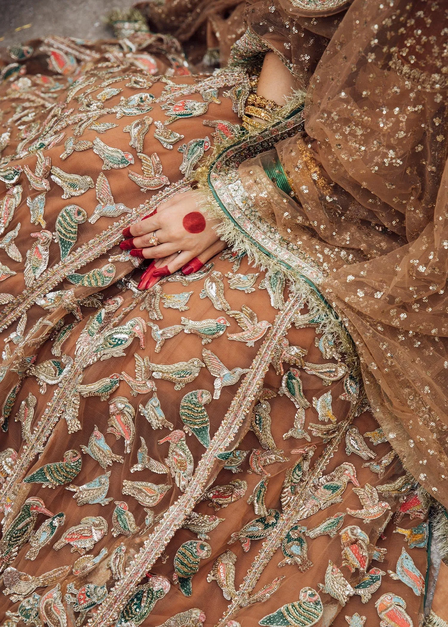 Royal Net Lehenga and Velvet Choli Bridal Wedding Dress