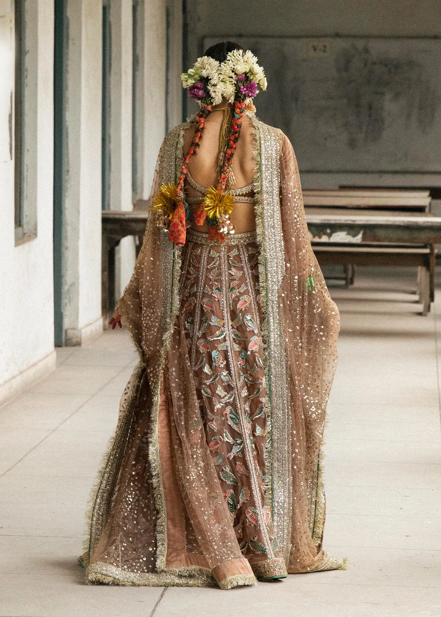 Royal Net Lehenga and Velvet Choli Bridal Wedding Dress