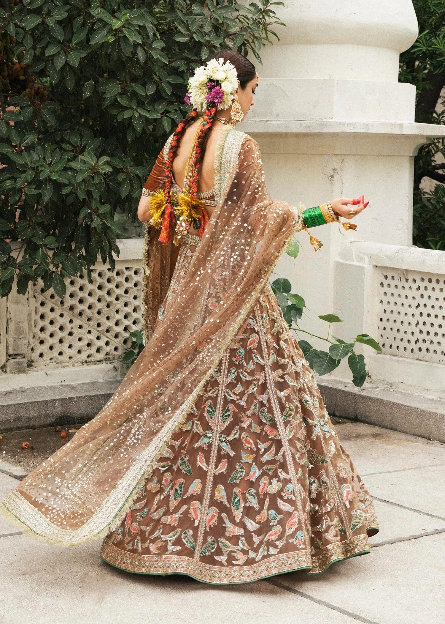 Royal Net Lehenga and Velvet Choli Bridal Wedding Dress