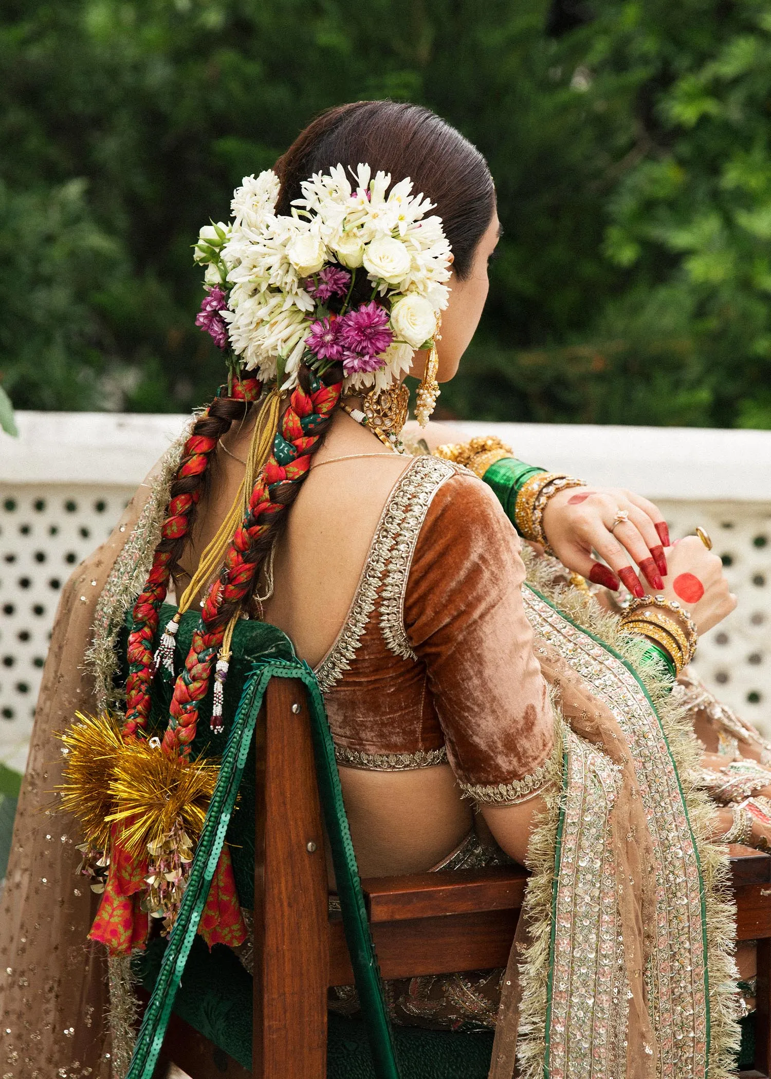 Royal Net Lehenga and Velvet Choli Bridal Wedding Dress