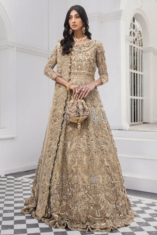 Royal Pakistani Bridal Maxi with Lehenga Dress #BS821