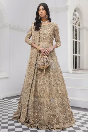 Royal Pakistani Bridal Maxi with Lehenga Dress #BS821