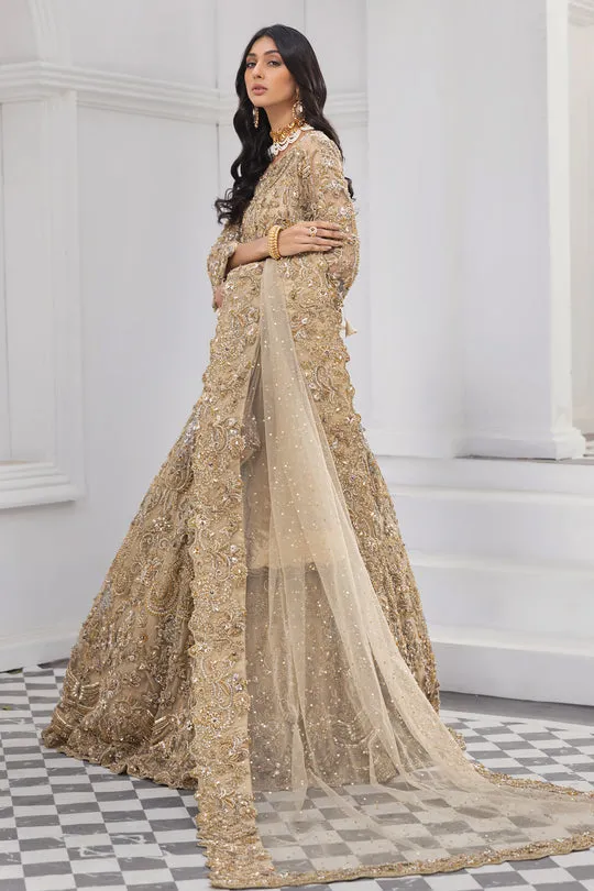 Royal Pakistani Bridal Maxi with Lehenga Dress #BS821