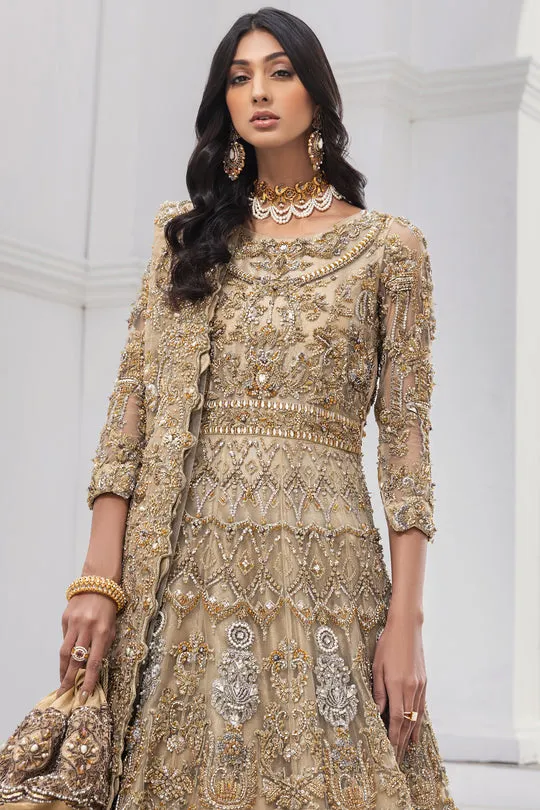 Royal Pakistani Bridal Maxi with Lehenga Dress #BS821