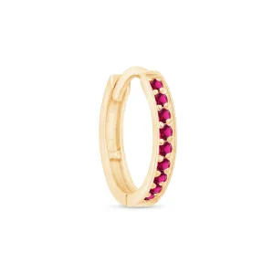 Ruby Cartilage Hoop Earring