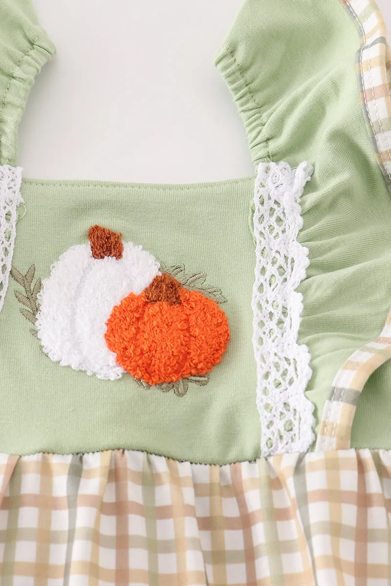 Sage Pumpkin French Knot Girl Bubble