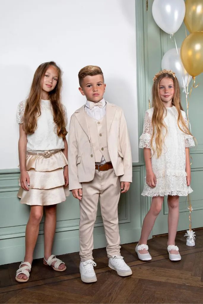 SAMBER White Lace Dress