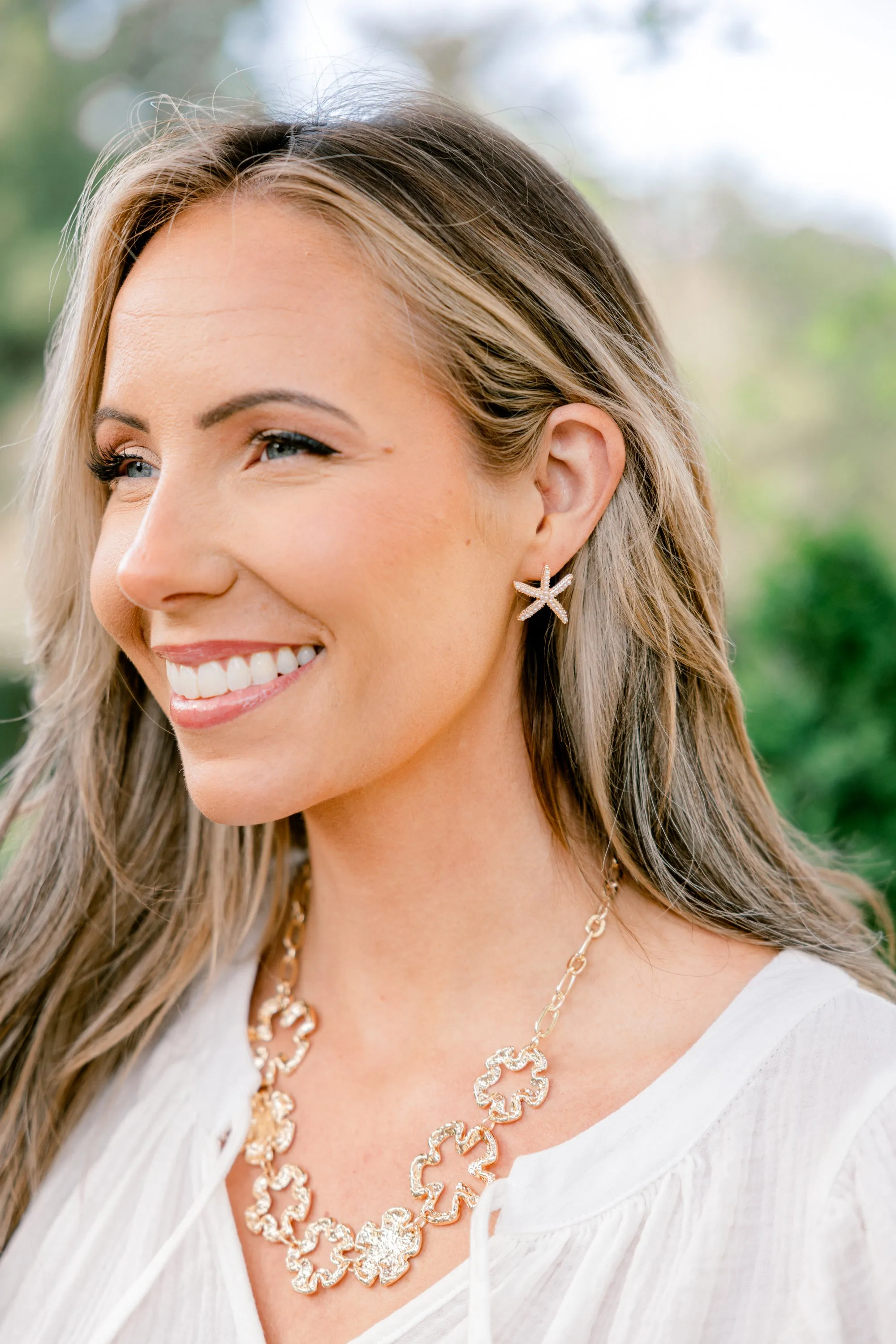 Sandy Days Ahead Earrings, Gold