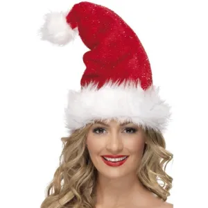 Santa Hat  with Tinsel