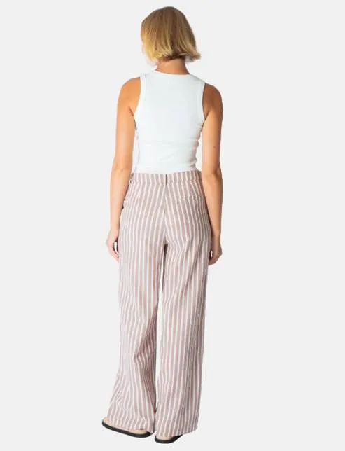 Sargent Stripe Pant Mocha 100% Cotton
