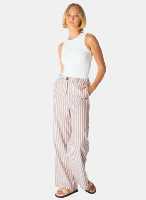 Sargent Stripe Pant Mocha 100% Cotton