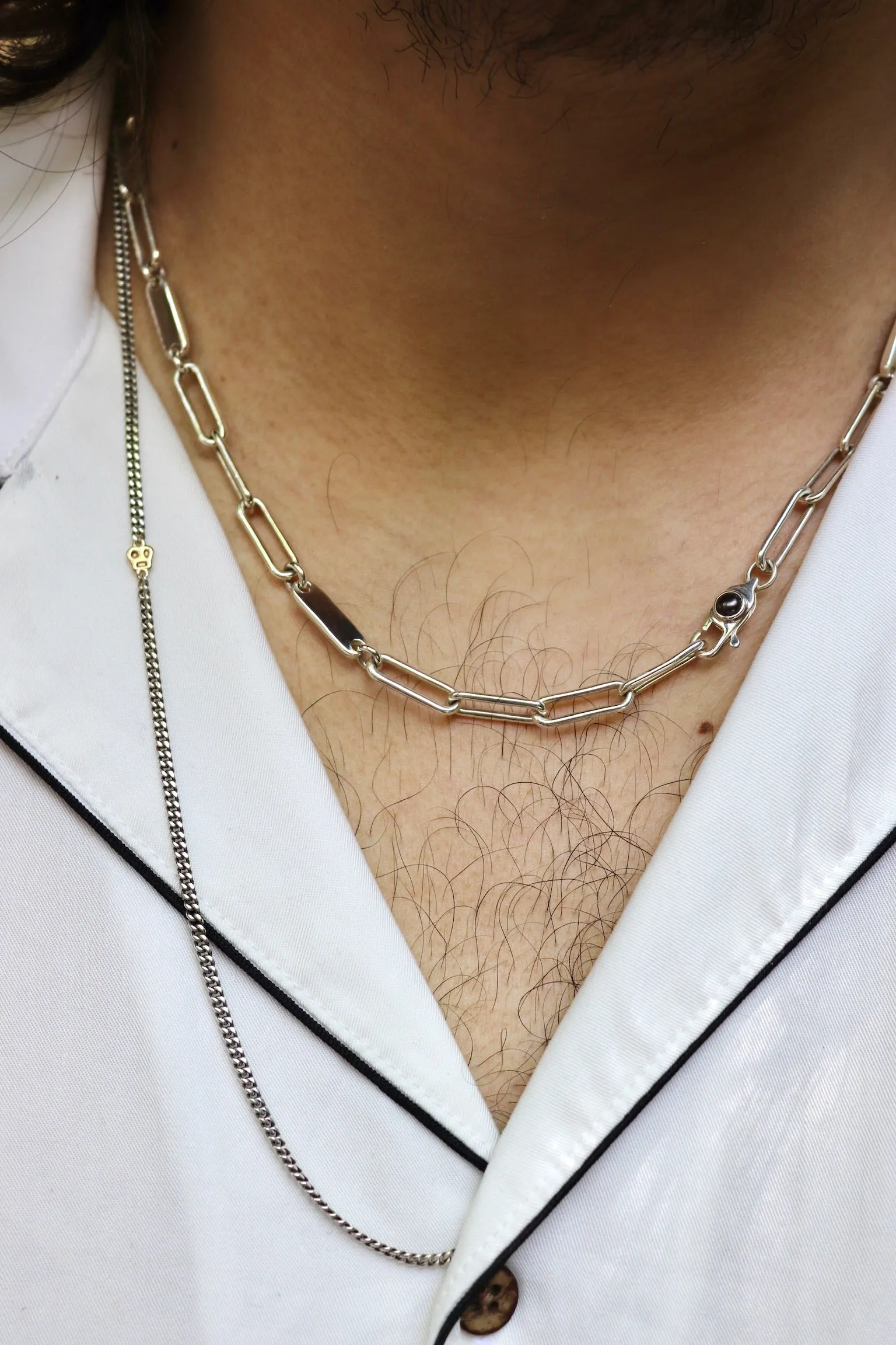 Scosha Elliptical Chain Necklace in Sterling Silver