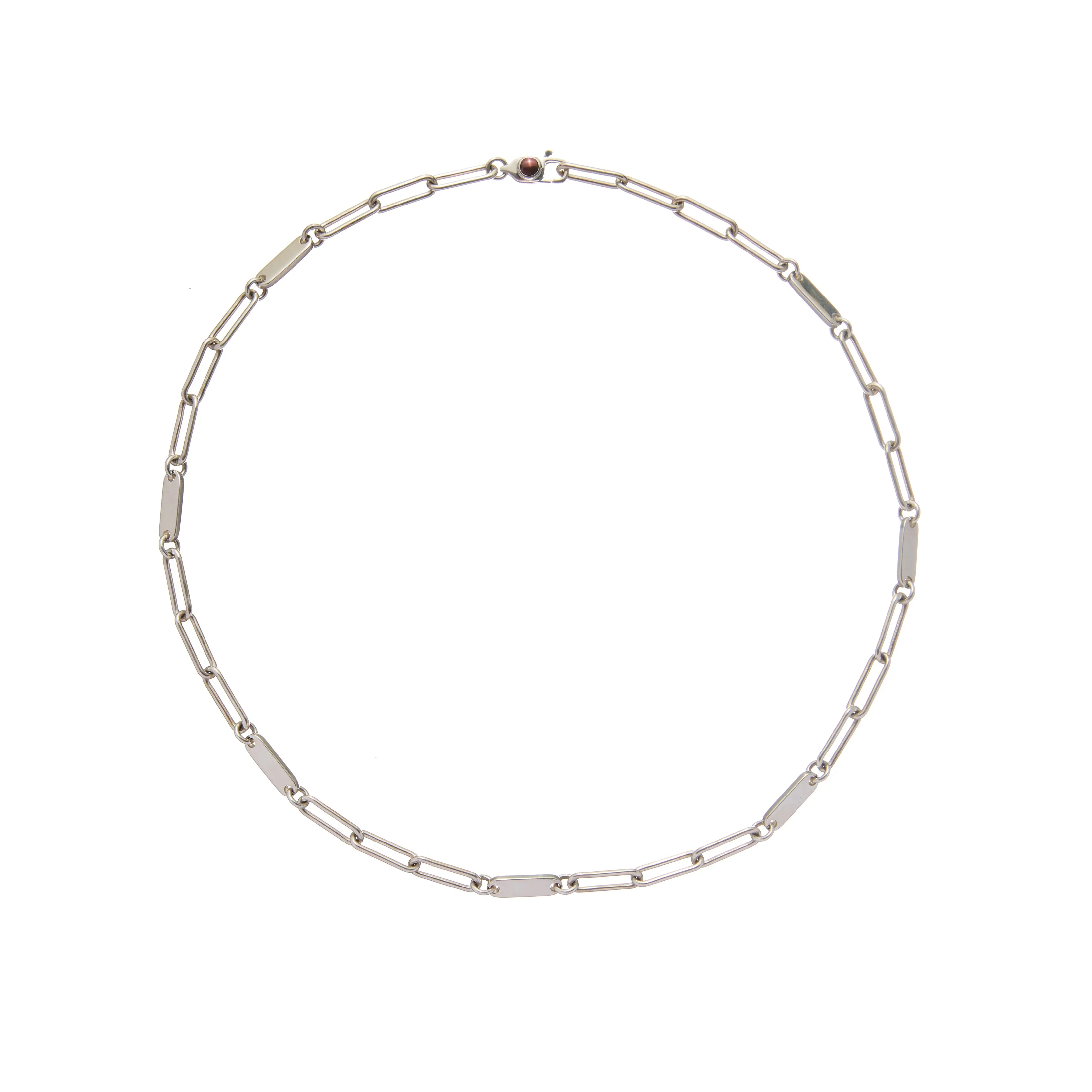 Scosha Elliptical Chain Necklace in Sterling Silver