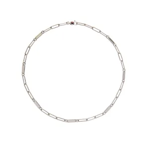 Scosha Elliptical Chain Necklace in Sterling Silver
