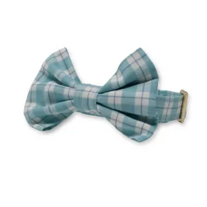 Seaside Plaid Classic Dog Collar   Bow Tie