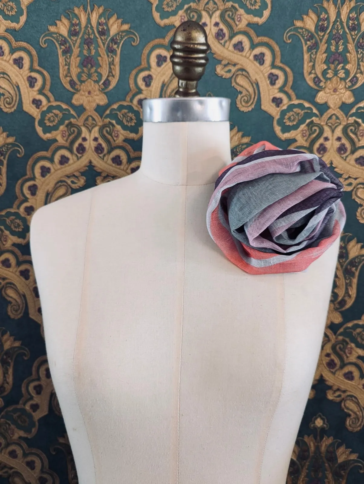 Serena Fiore Linen Bloom Brooch