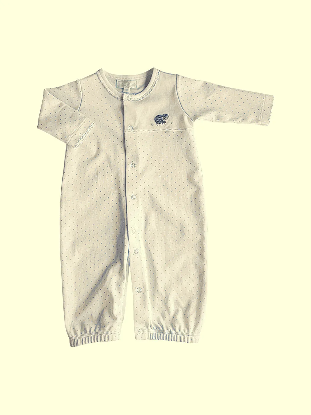 Sheep Unisex - baby converter gown Pima Cotton