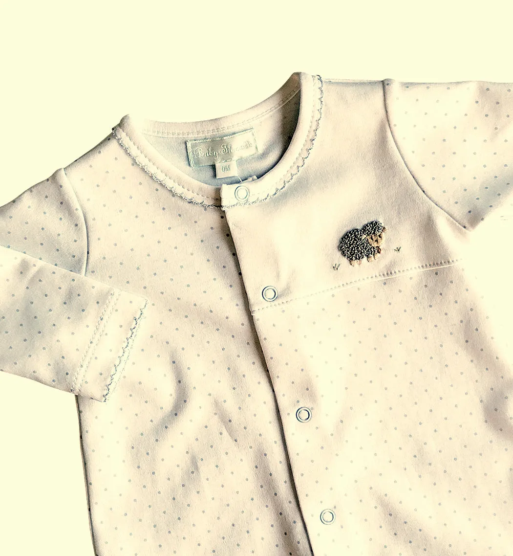 Sheep Unisex - baby converter gown Pima Cotton