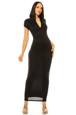 Short Sleeve Collar Dress