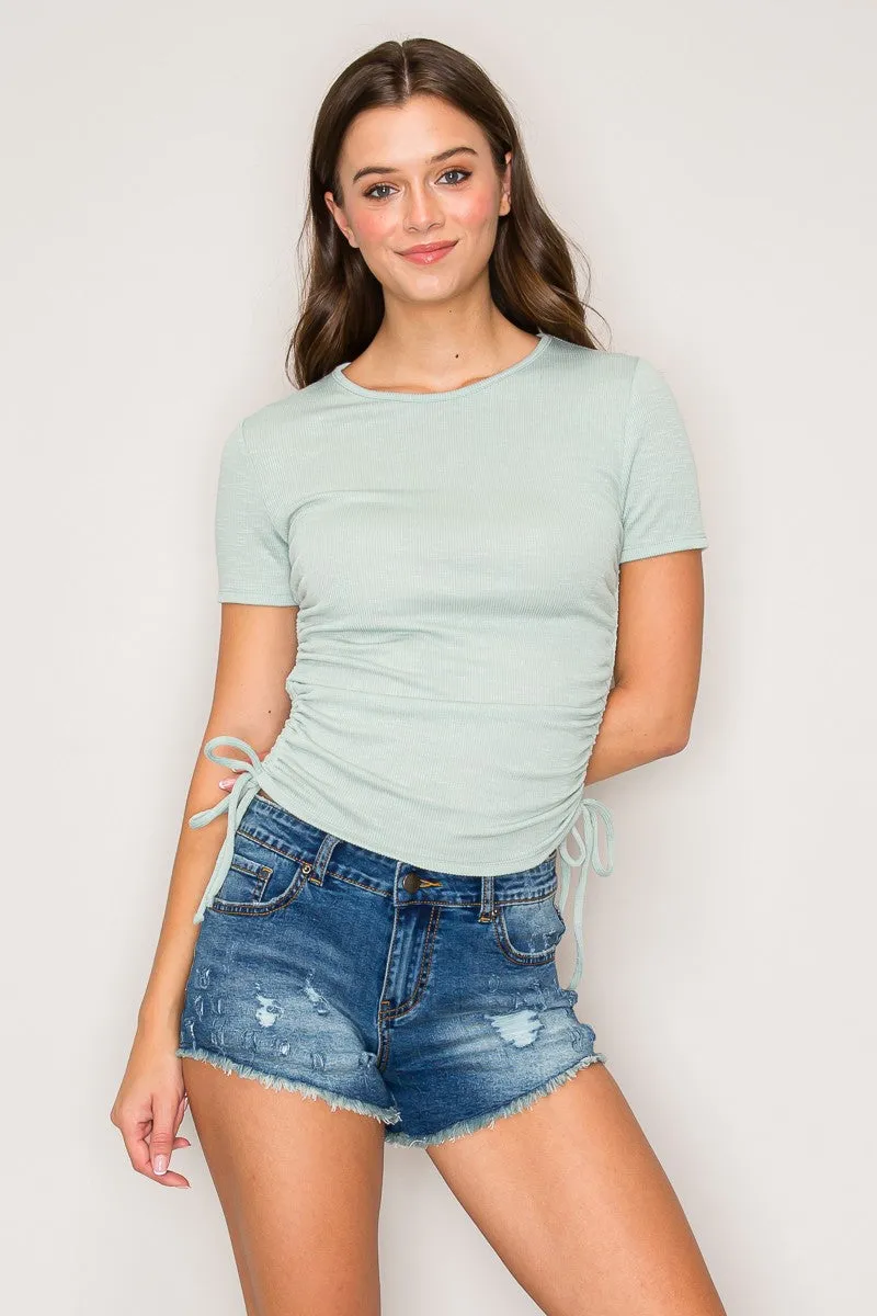 Short Sleeve Ruched Top