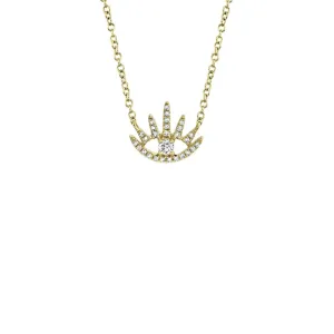 Shy Creation Diamond Eyelash Necklace