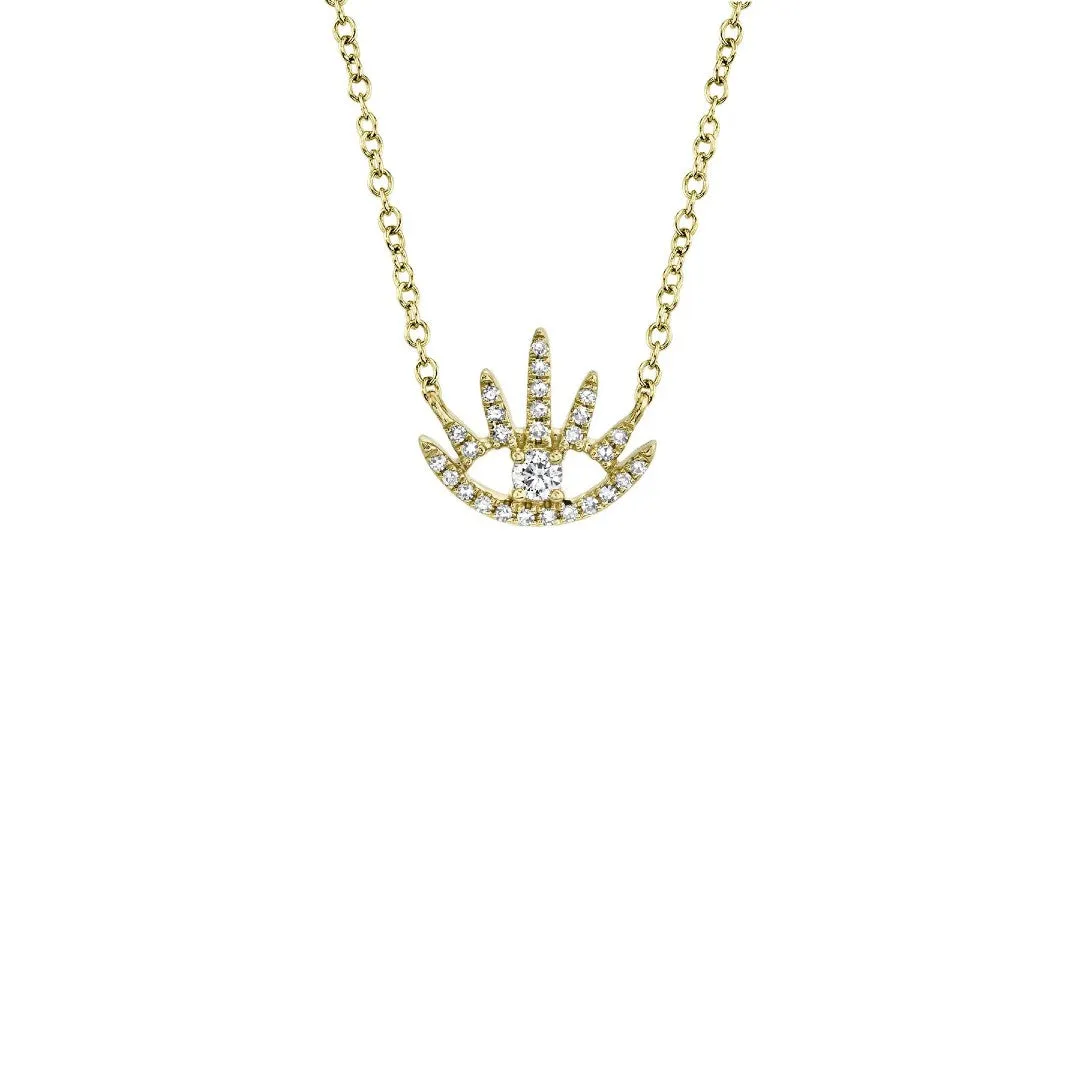 Shy Creation Diamond Eyelash Necklace