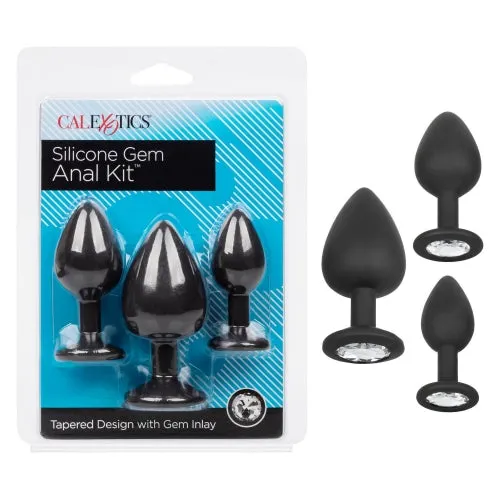 Silicone Gem Anal Plug Training Kit