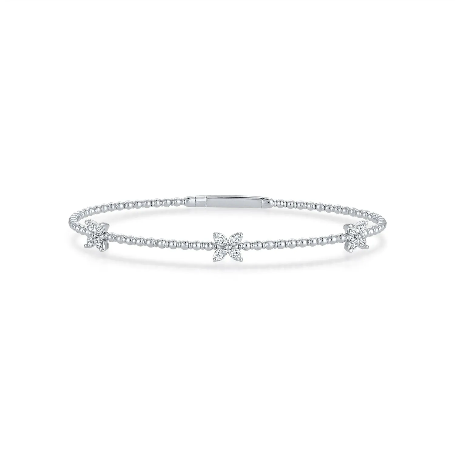 Siroo Three Butterfly Diamond Flex Bangle