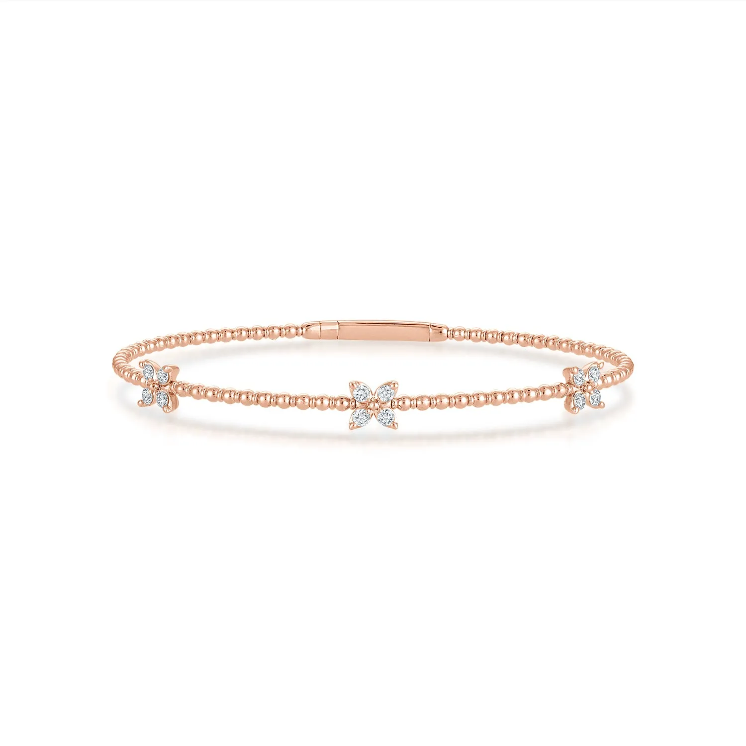 Siroo Three Butterfly Diamond Flex Bangle