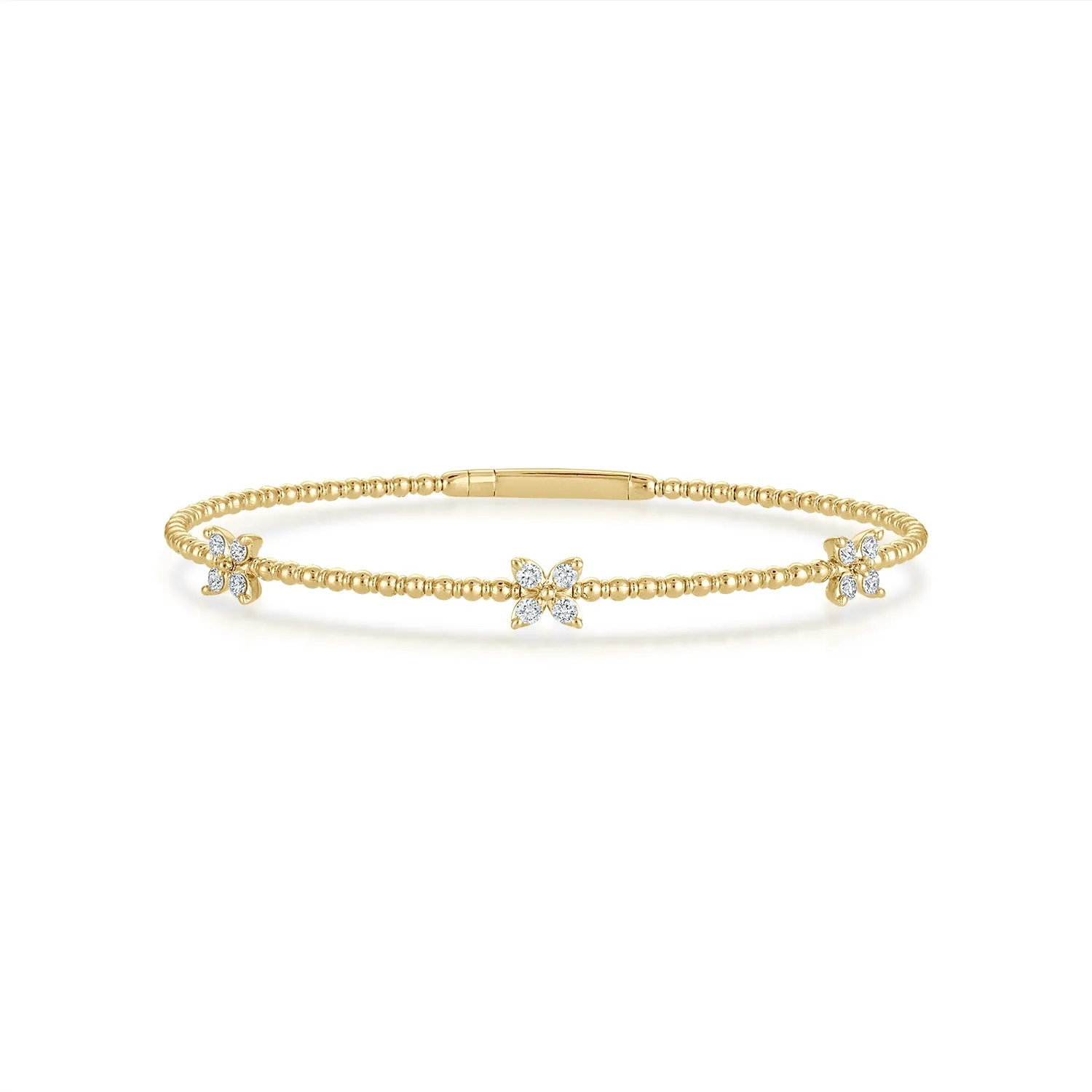 Siroo Three Butterfly Diamond Flex Bangle