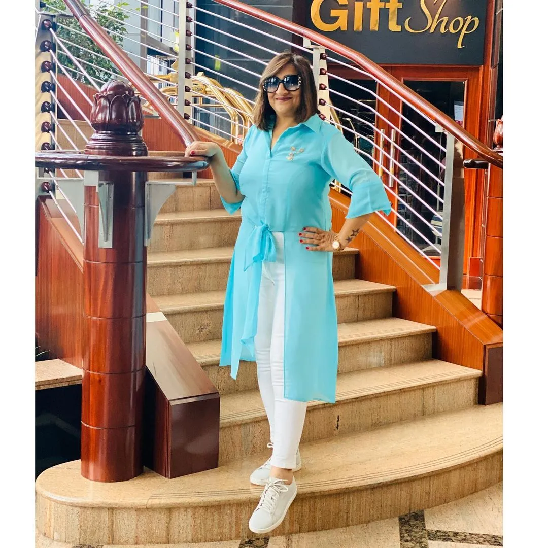Sky Blue Tie-Up Shirt