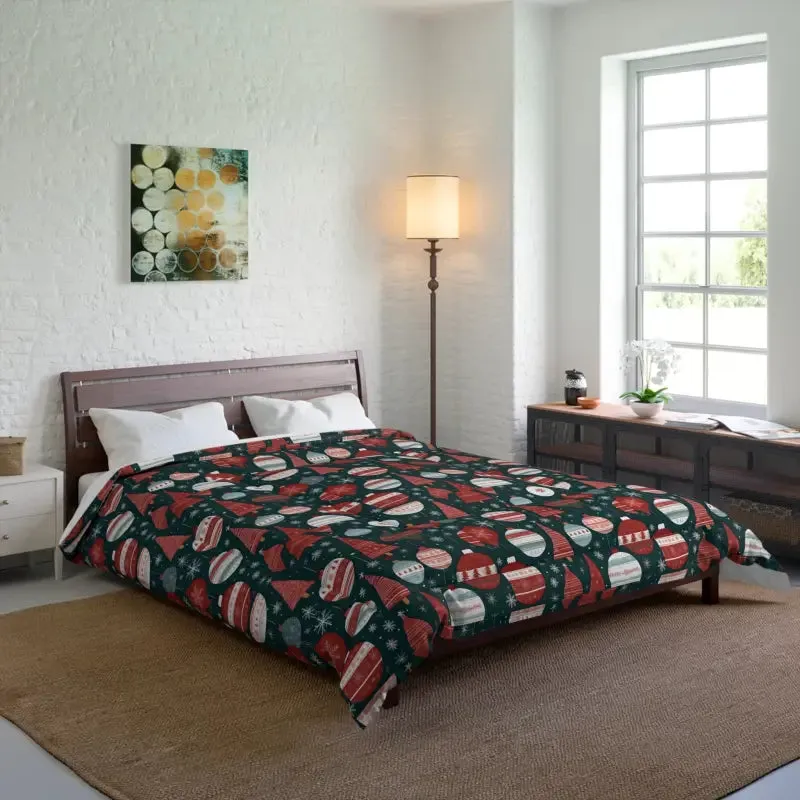 Sparkling Christmas Ornaments Comforter for Cozy Home