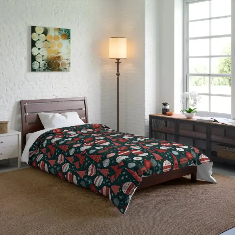 Sparkling Christmas Ornaments Comforter for Cozy Home