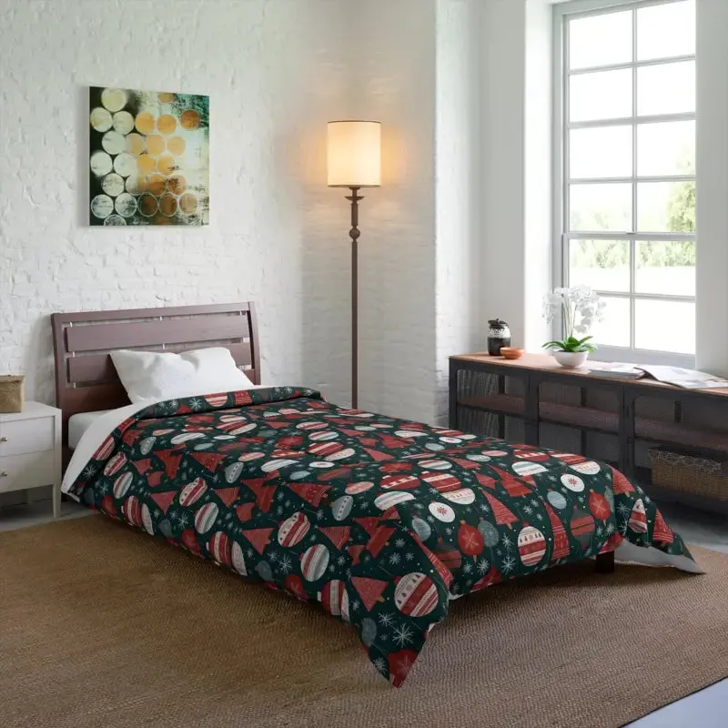 Sparkling Christmas Ornaments Comforter for Cozy Home