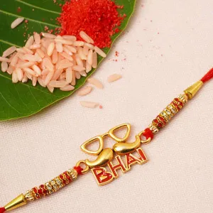 Specs & Mustache Bhai Text Rakhi
