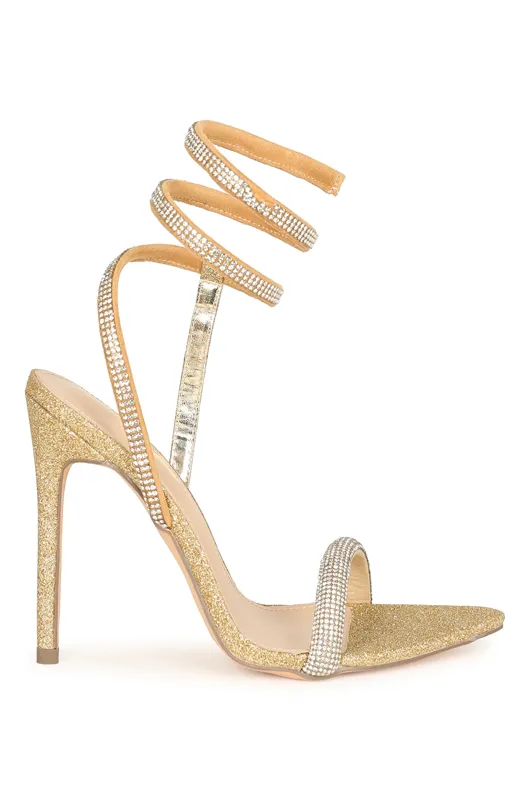 Spiral Stiletto with Rhinestone