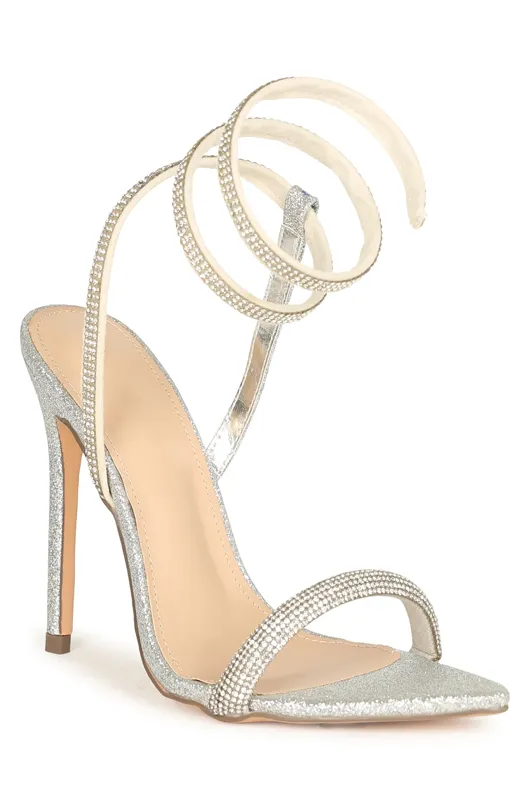 Spiral Stiletto with Rhinestone