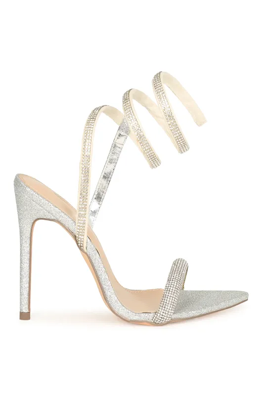 Spiral Stiletto with Rhinestone