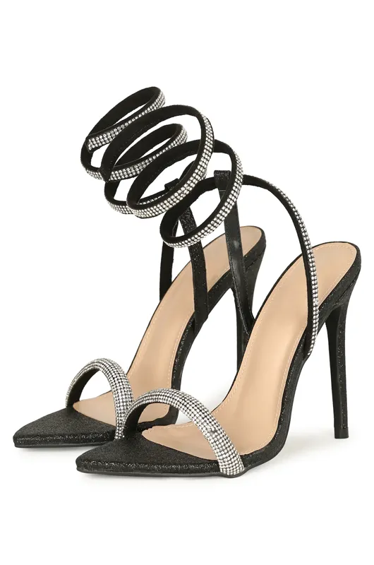 Spiral Stiletto with Rhinestone