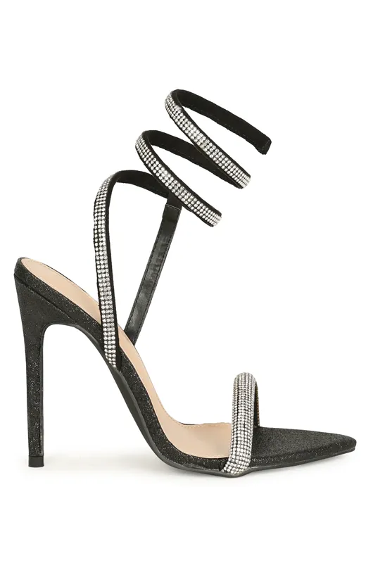 Spiral Stiletto with Rhinestone